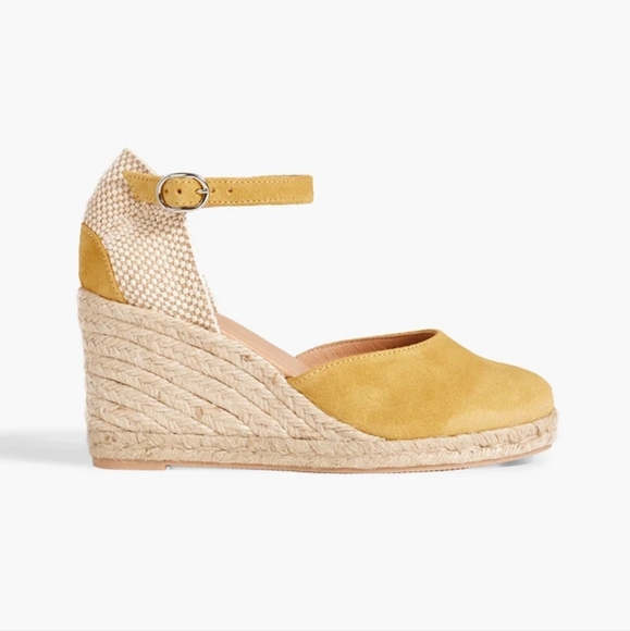 NWT Last Studio Wedge Espadrilles in Mustard - Picture 2 of 6